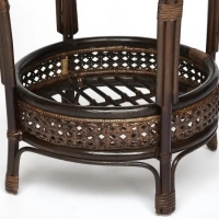 Террасный комплект Pelangi (стол со стеклом + 2 кресла) Walnut (грецкий орех) - Изображение 1